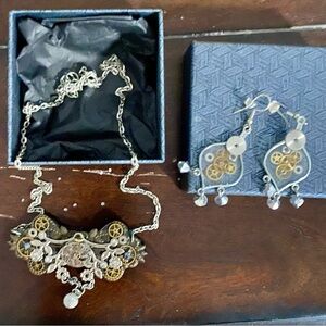 Steampunk Necklace & Earring Set